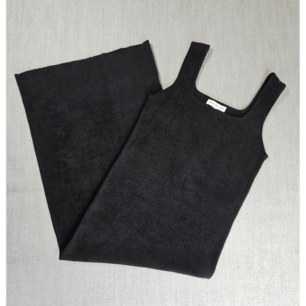 Torn by Ronny Kobo Gigi Black Knit Sleeveless Square Neck‎ Sweater Midi Dress